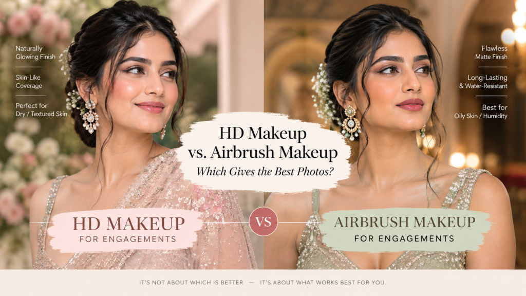 Airbrush Vs HD Makeup for Engagements Which Gives the Best Photos