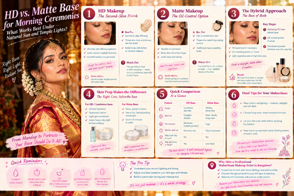 HD vs. Matte Base for Morning Ceremonies What Works Best Under Natural Sun and Temple Lights