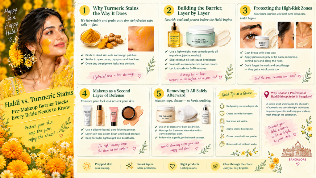 Haldi vs. Turmeric Stains Pre-Makeup Barrier Hacks Every Bride Needs to Know
