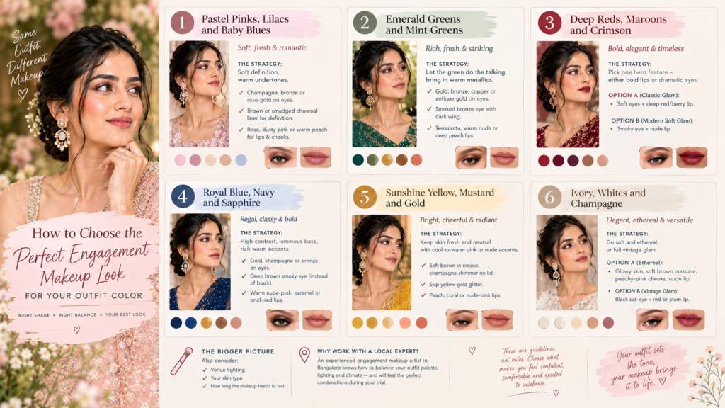 How to Choose the Perfect Engagement Makeup Look for Your Outfit Color