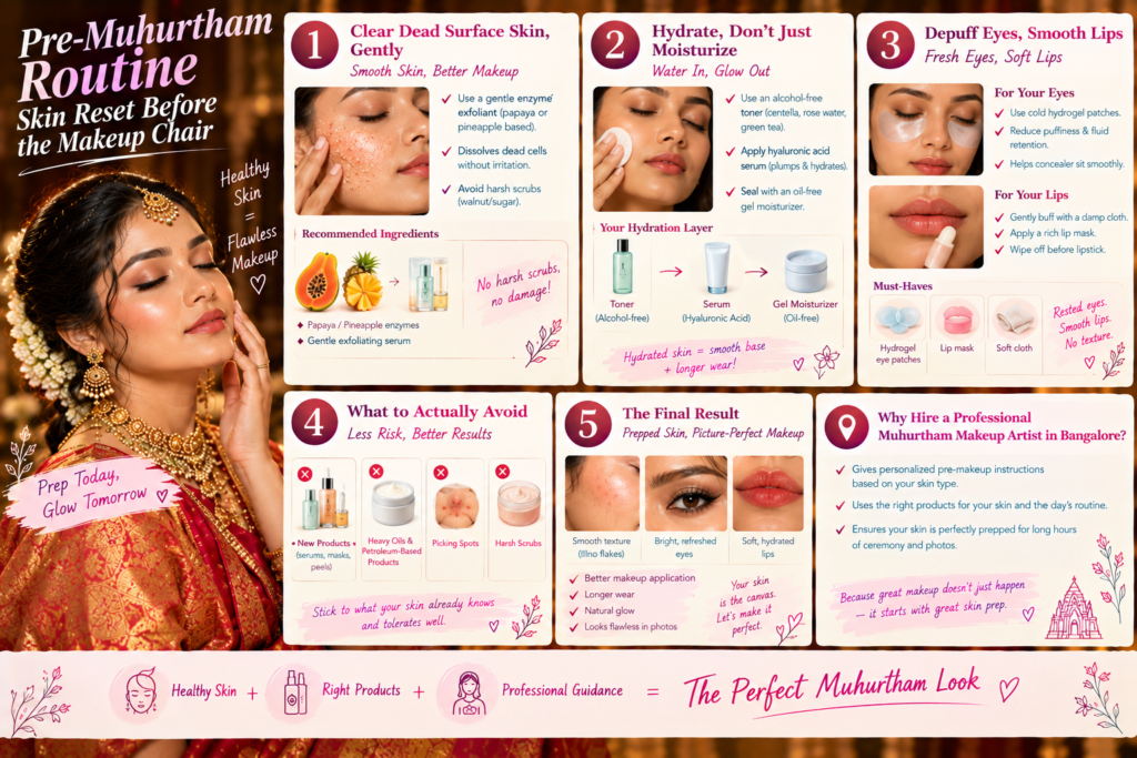 Pre-Muhurtham Routine Skin Reset Before the Makeup Chair