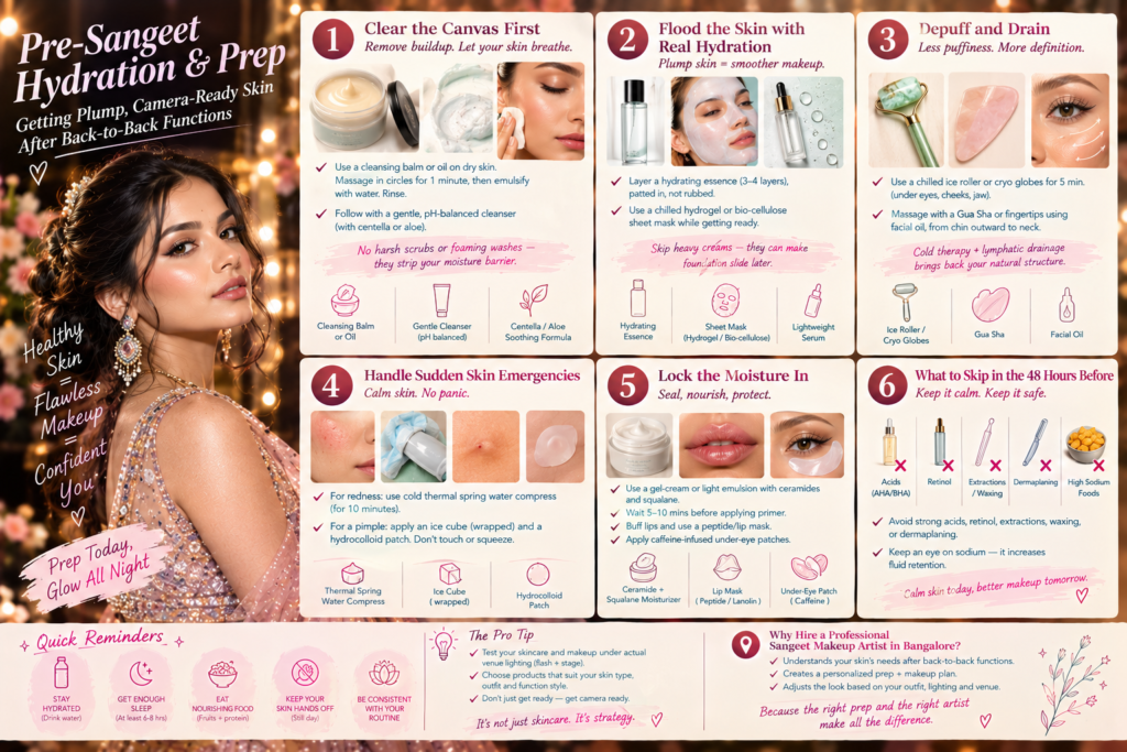 Pre-Sangeet Hydration & Prep Getting Plump, Camera-Ready Skin After Back-to-Back Functions