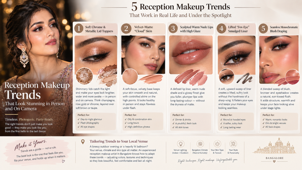 Reception Makeup Trends That Look Stunning in Person and On Camera