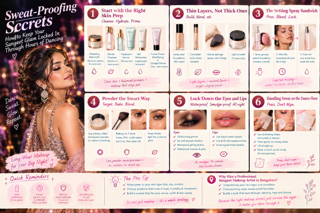 Sweat-Proofing Secrets How to Keep Your Sangeet Glam Locked In Through Hours of Dancing