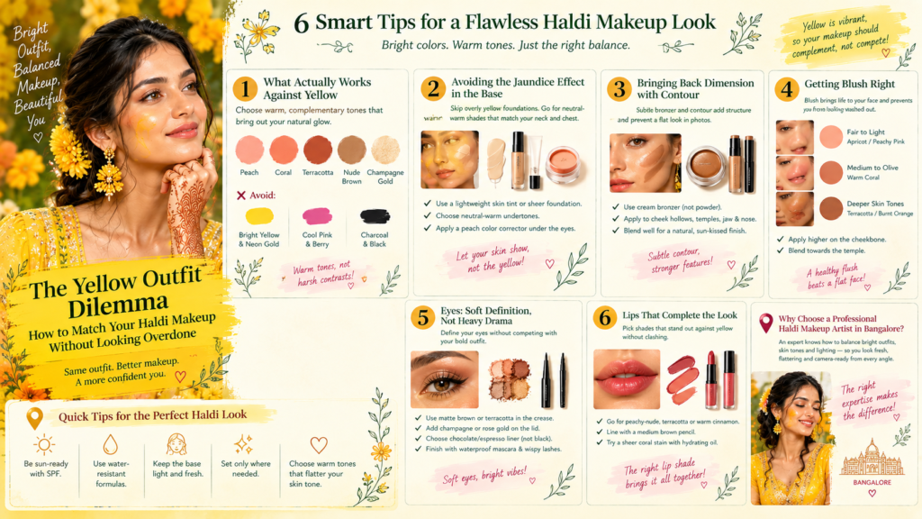 The Yellow Outfit Dilemma How to Match Your Haldi Makeup Without Looking Overdone